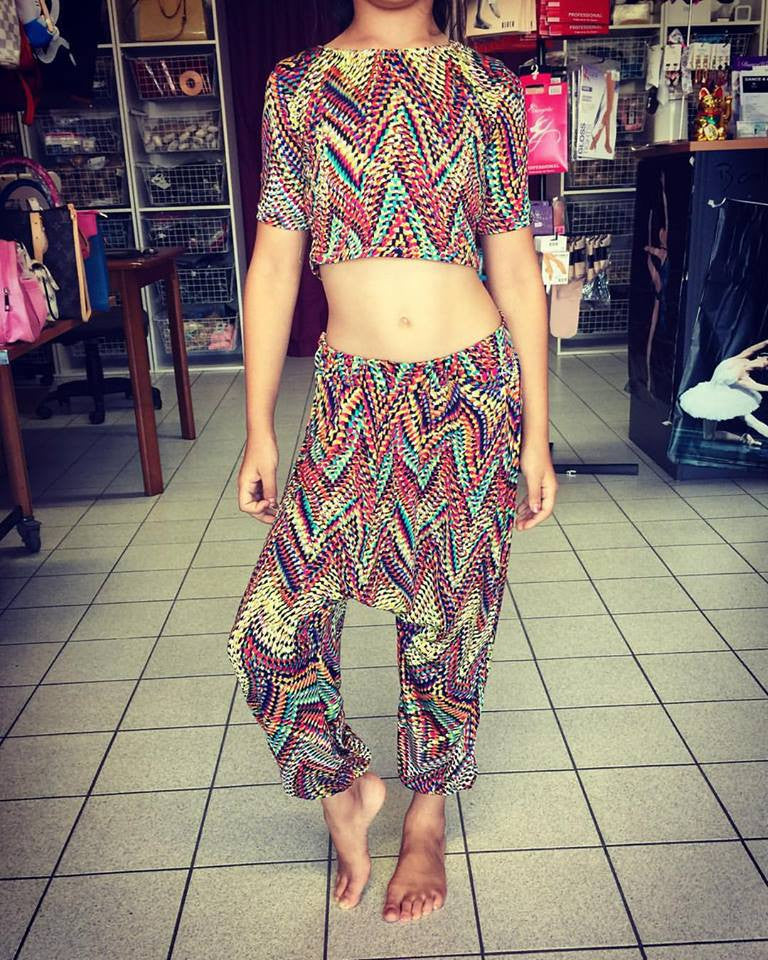 Hip-hop ethnic pattern - colourful two-piece